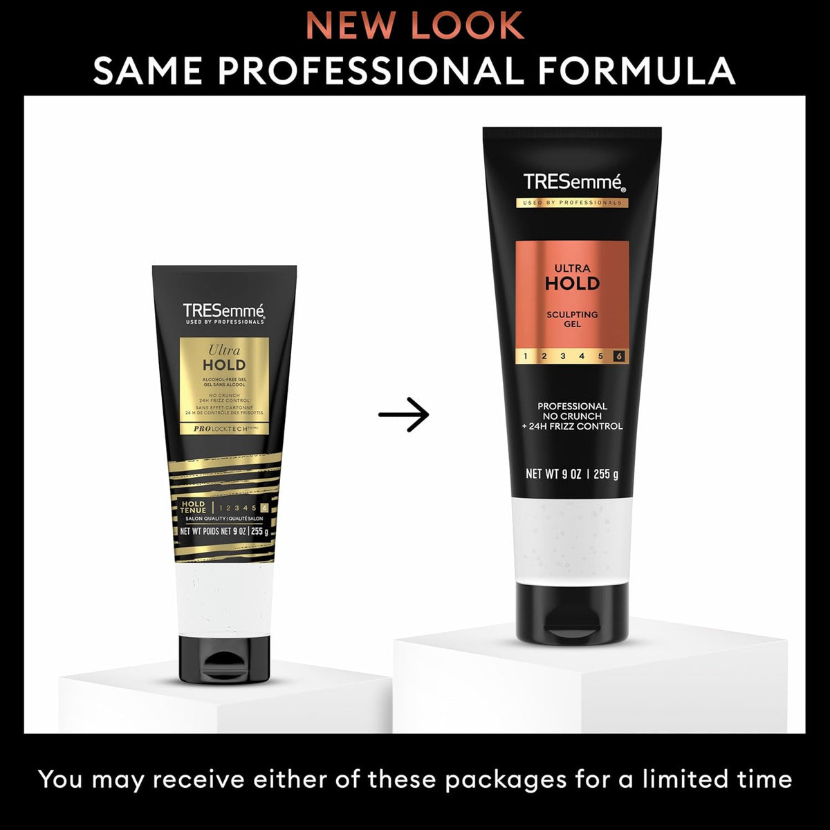 Strong Hold Hair Gel for 24H Frizz Control, Professional Styling 9 Oz