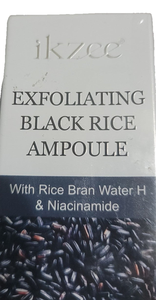 Exfoliating Black Rice Ampoule Skincare Treatment with Niacinamide & Rice Bran Water 100ml