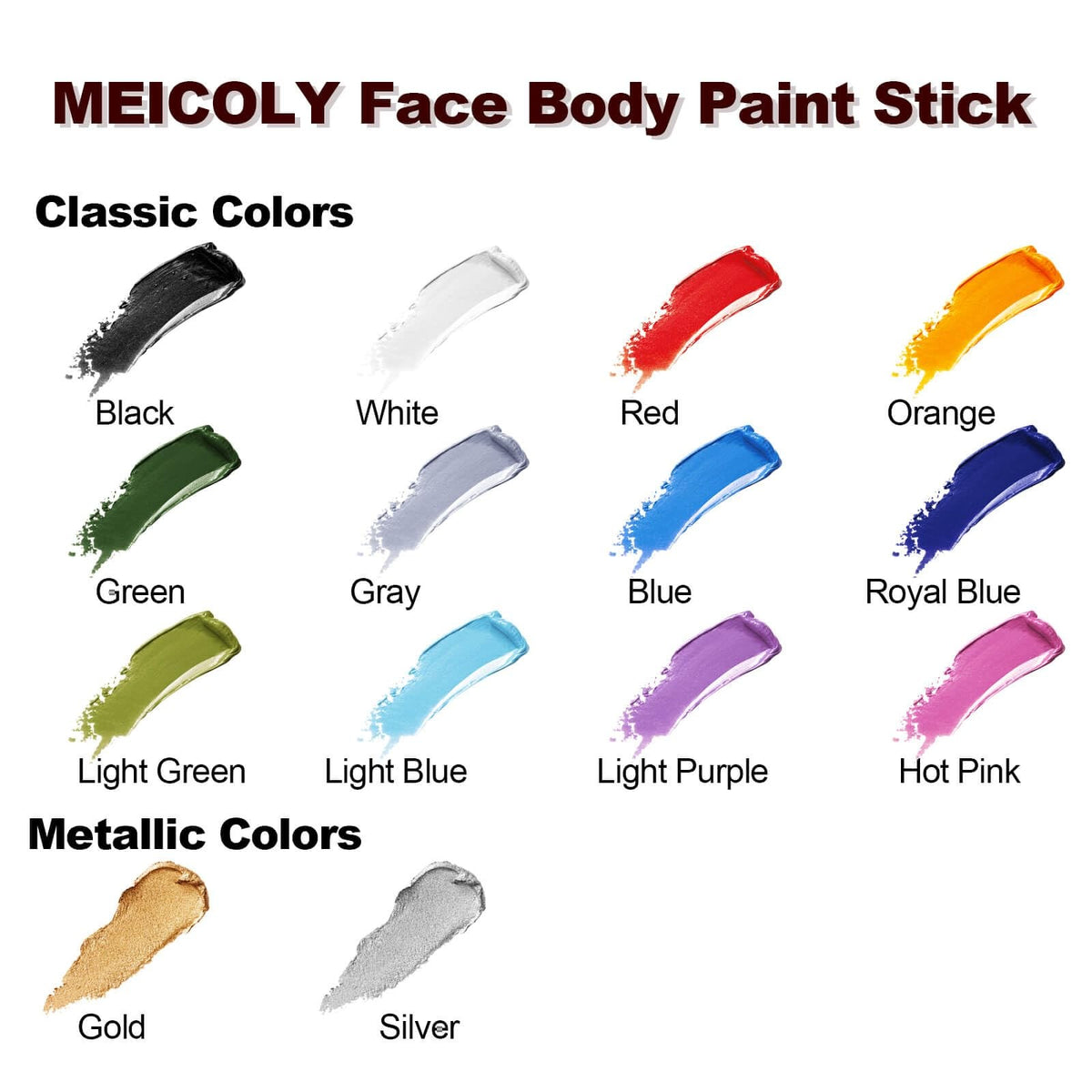 White Face Body Paint Stick - 1.06 Oz Waterproof Clown Makeup for Face & Body