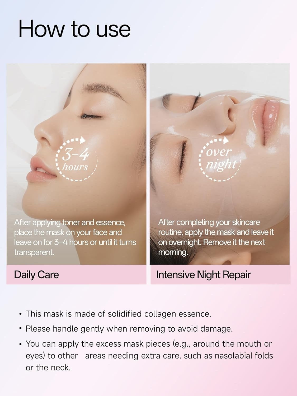 6D Bionic Collagen Bio-Gel Overnight Face Mask - 3 Pack