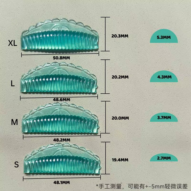 4Pair Silicone Eyelash Perming Laminating Pads Kit - Reusable Lash Lifting Rods 3D
