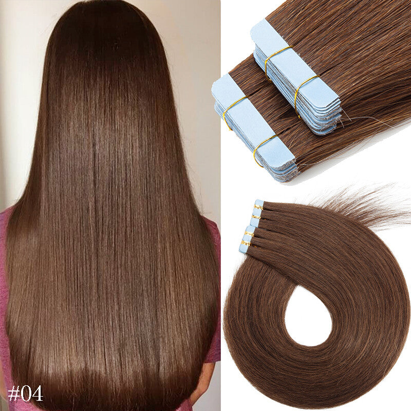 Double Sided Hair Extension Tape 40PCS Thick Remy Human Hair Skin Weft