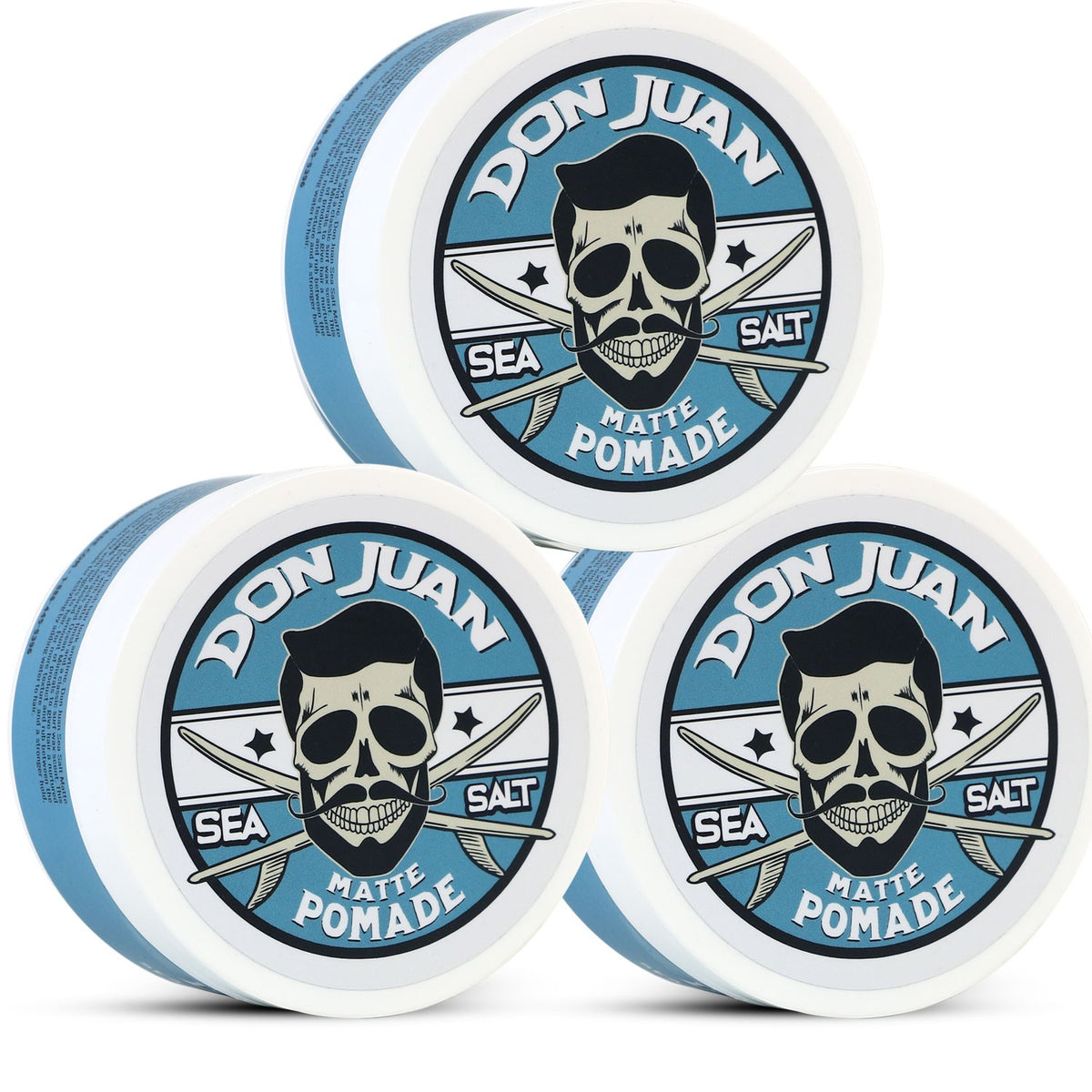 Sea Salt Matte Pomade for Hair Styling Medium Hold Water-Based 4oz - Pack of 3