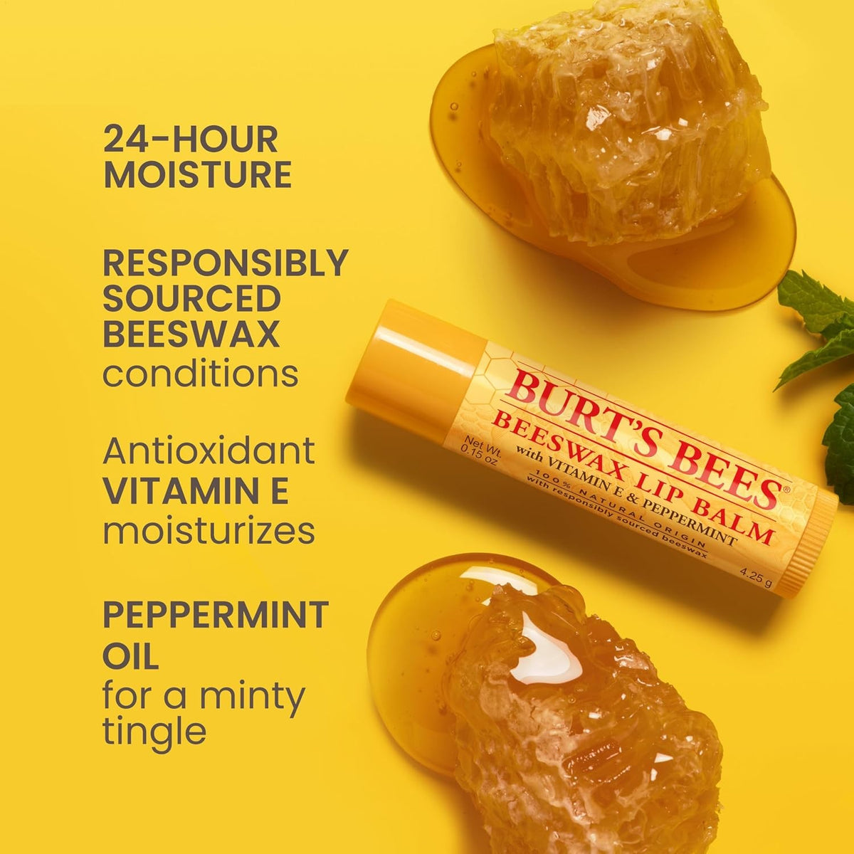 Mini Lip Balm Set - Burt's Bees Original Beeswax & Peppermint, 2 Tubes