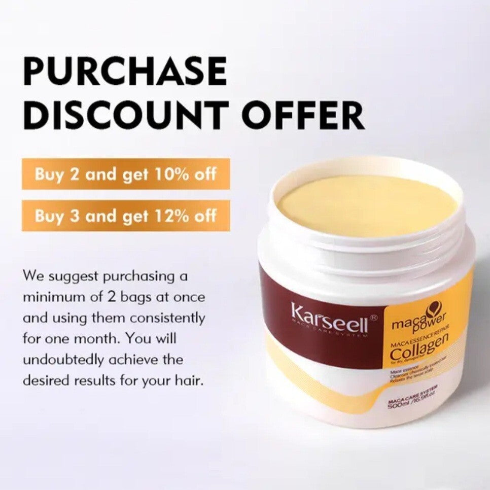 Hair Repair Mask with Collagen & Argan Oil for Damaged Hair - Deep Conditioning