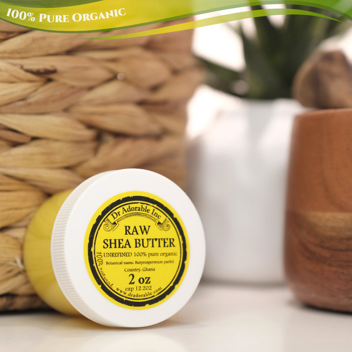 Raw Unrefined Shea Butter - 100% Organic Cold Pressed