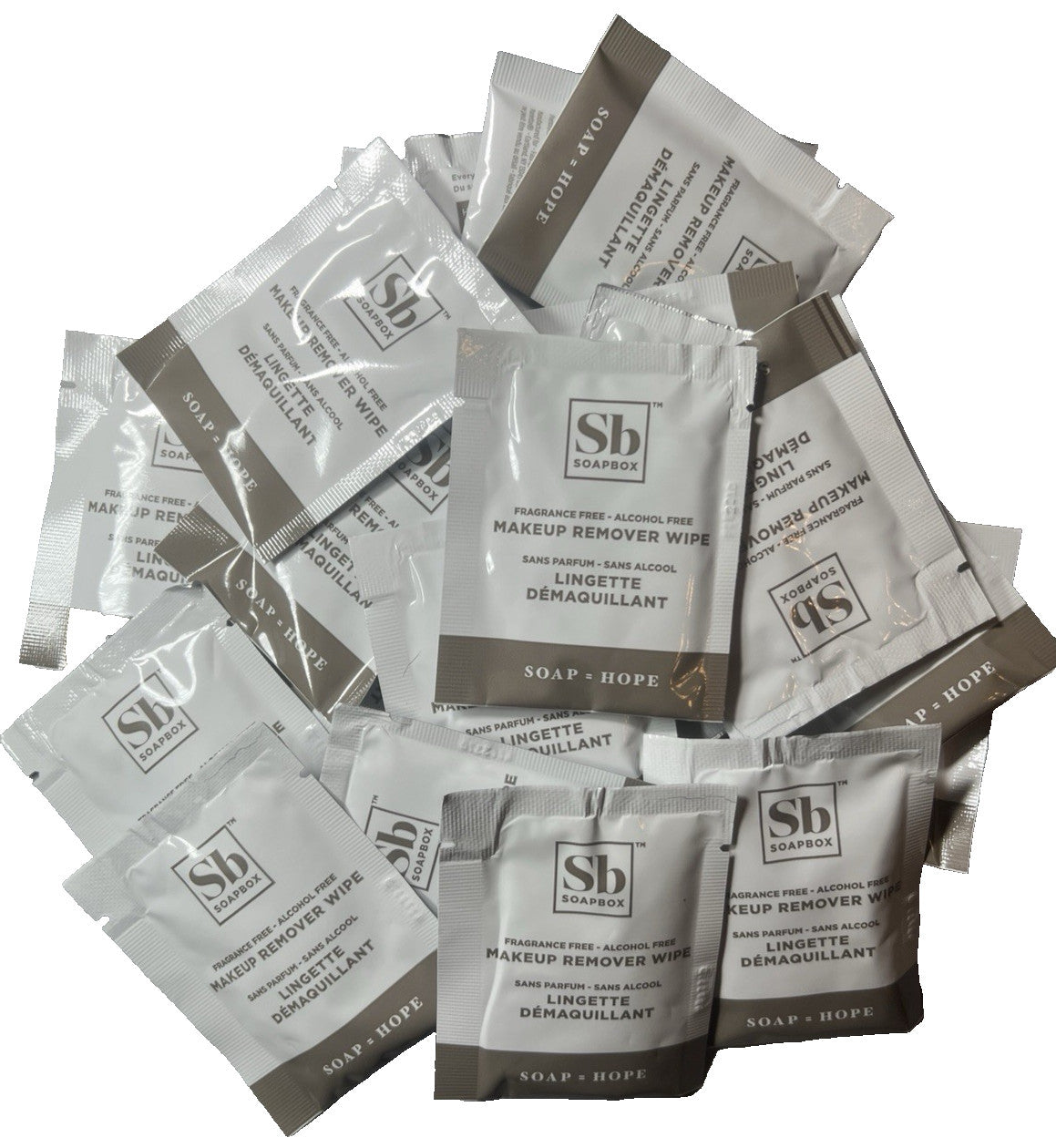 25 Pack Travel Makeup Remover Wipes - Cleansing & Face Wipes Individually Sealed