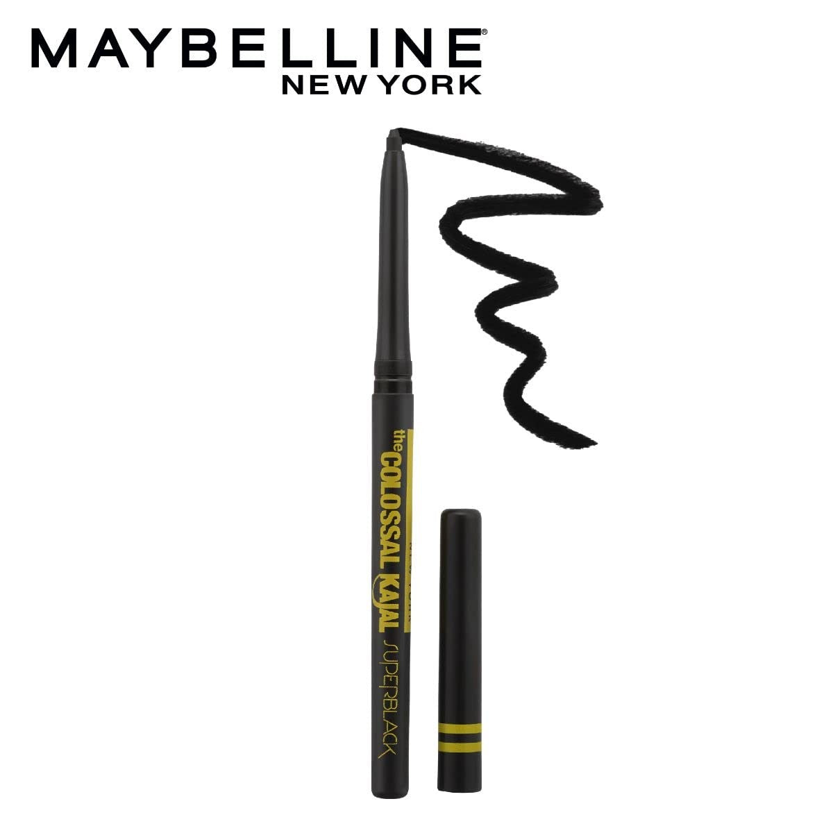 Maybelline Matte Kajal Eyeliner - Super Black, Long-Lasting & Waterproof 0.35G