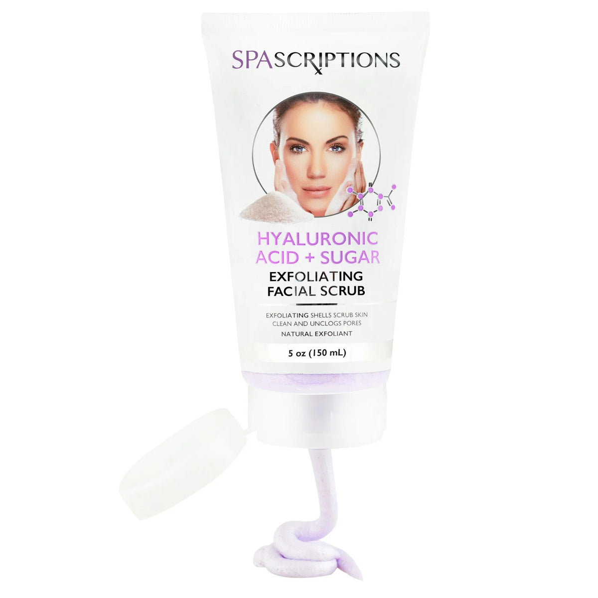 SPA Scriptions Hyaluronic Acid + Sugar Exfoliating Facial Scrub, 5 oz