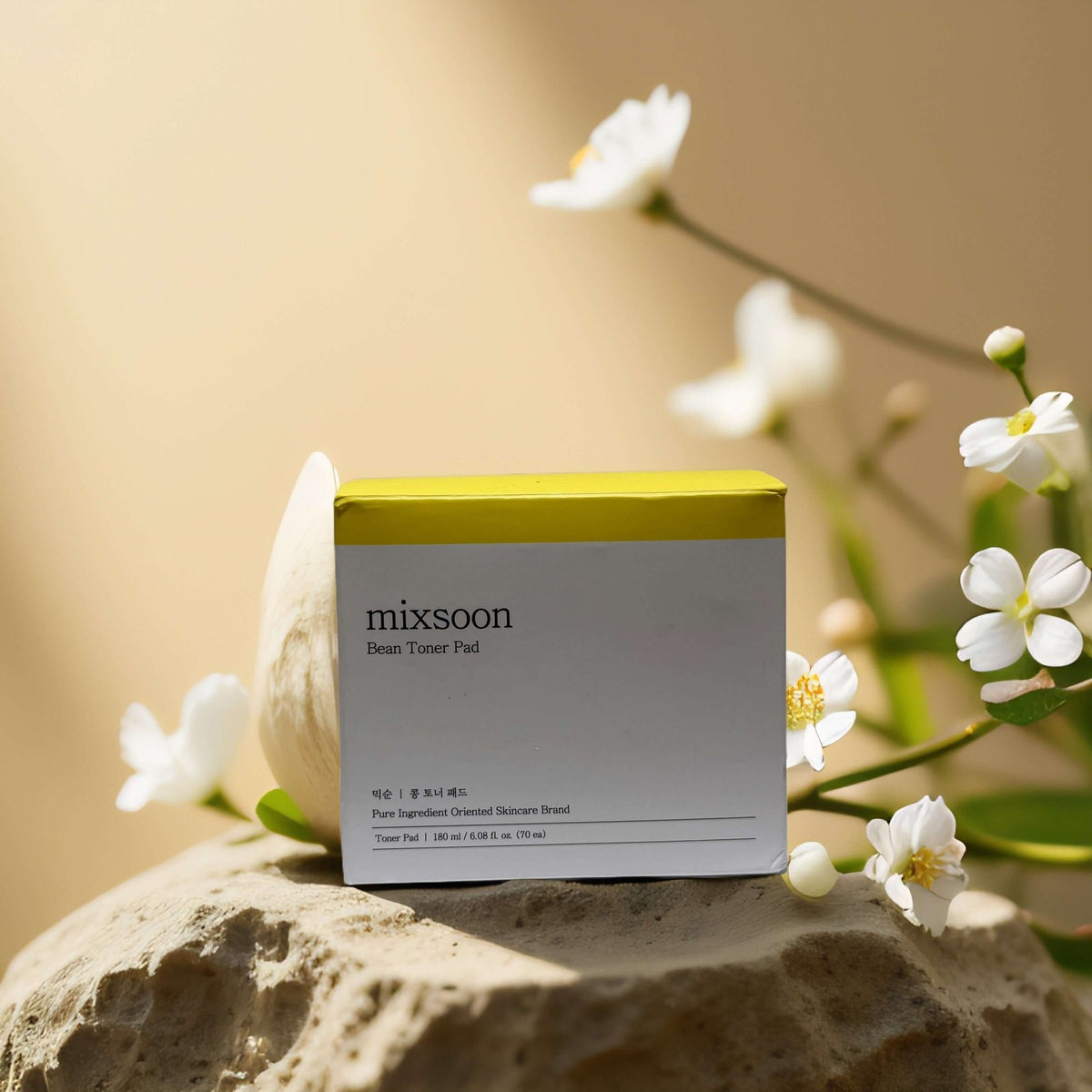 Gentle Exfoliating Toner Pads with Fermented Bean Extract - Hydrating Face Pads, 70 Vegan Soaked Wipes