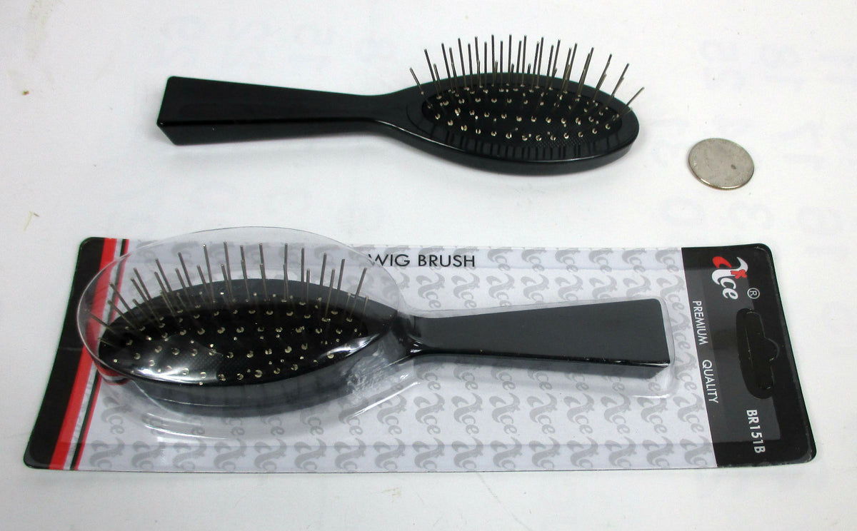 Metal Bristle Wig Brush 6.5 Inch - Plastic Body, Multiple Pack Sizes