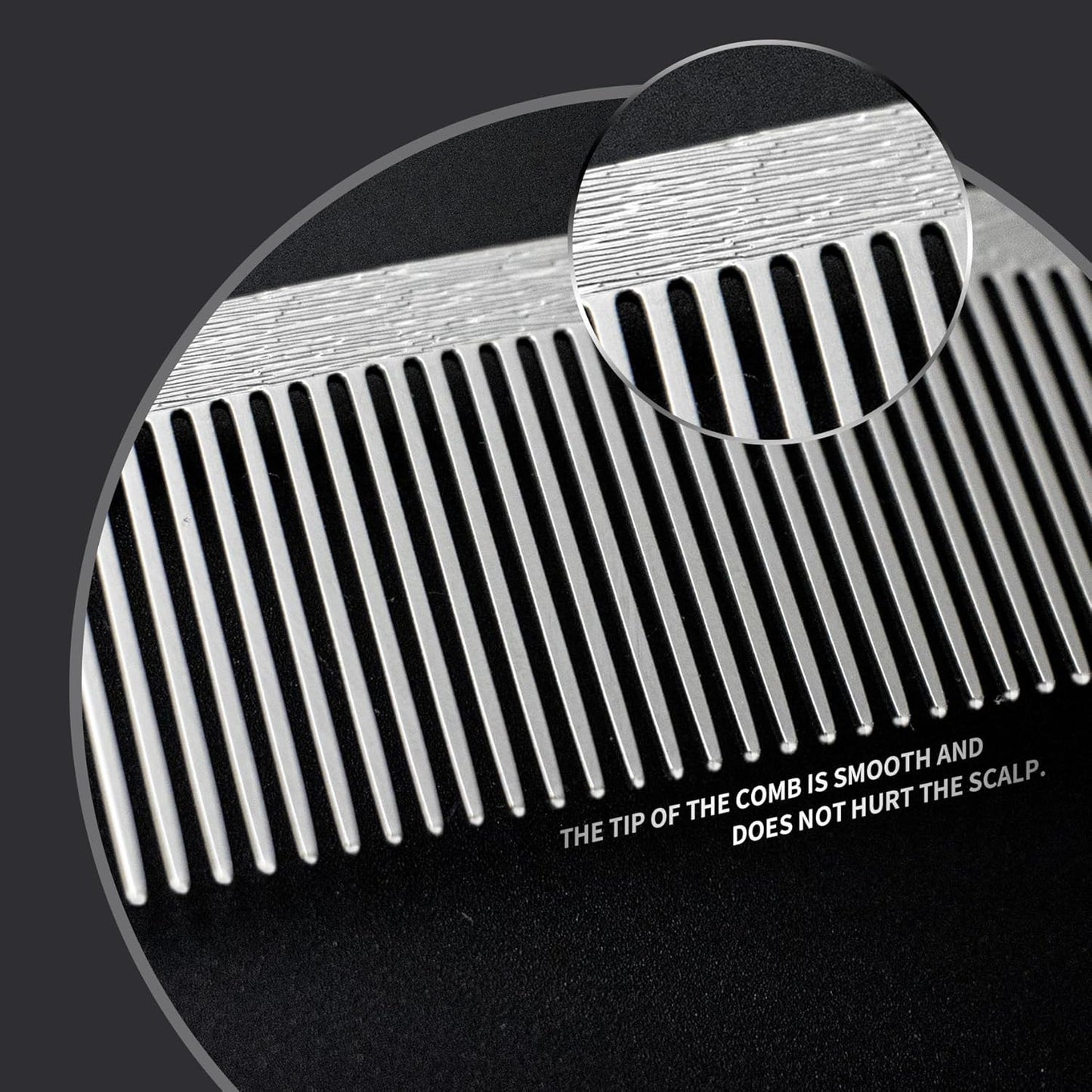 Professional Stainless Steel Fine Tooth Comb Set - Anti-Static, Heat Resistant, Durable Hair Combs for Men & Women