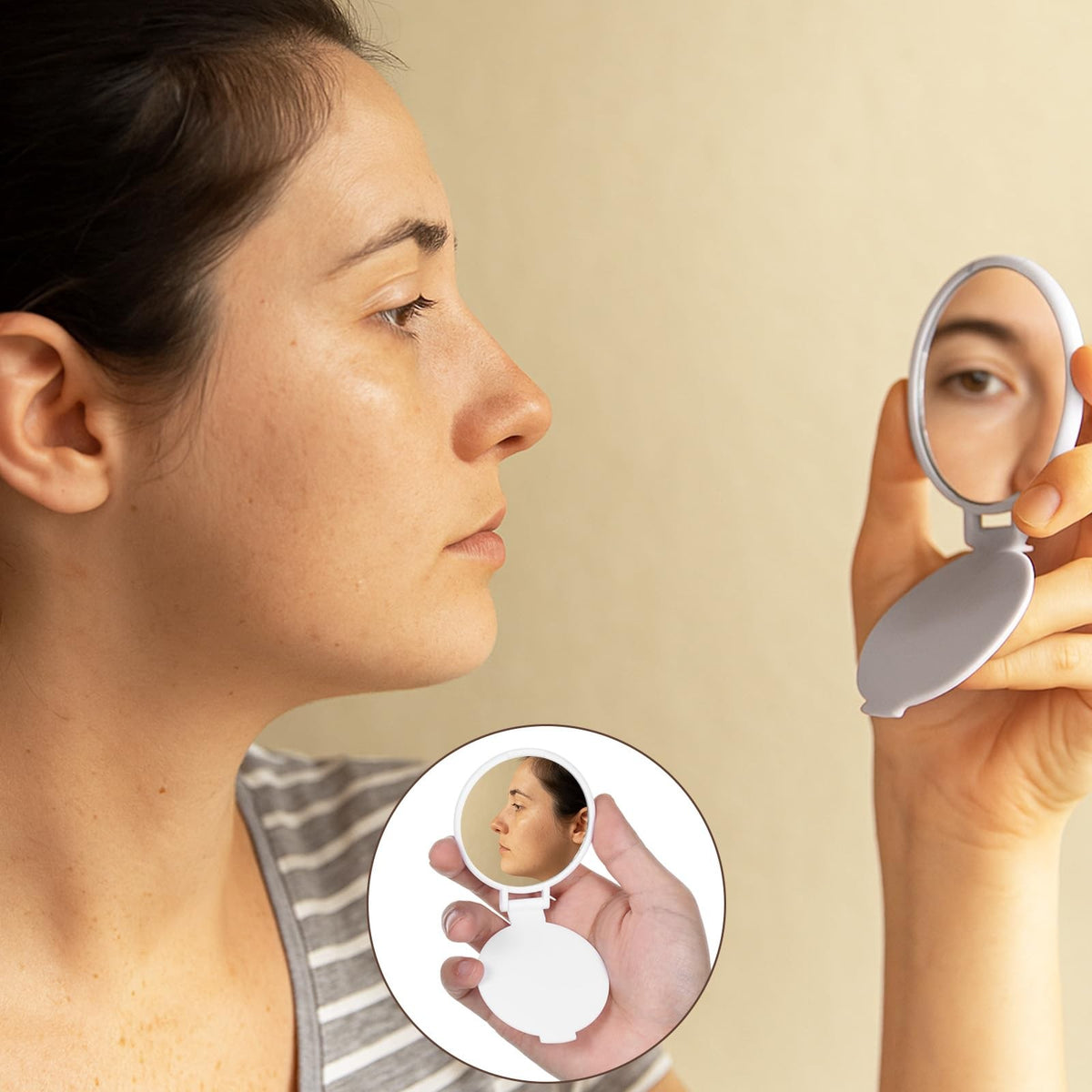80 Pack Mini Foldable Pocket Mirrors for Travel & Makeup Touch-Ups
