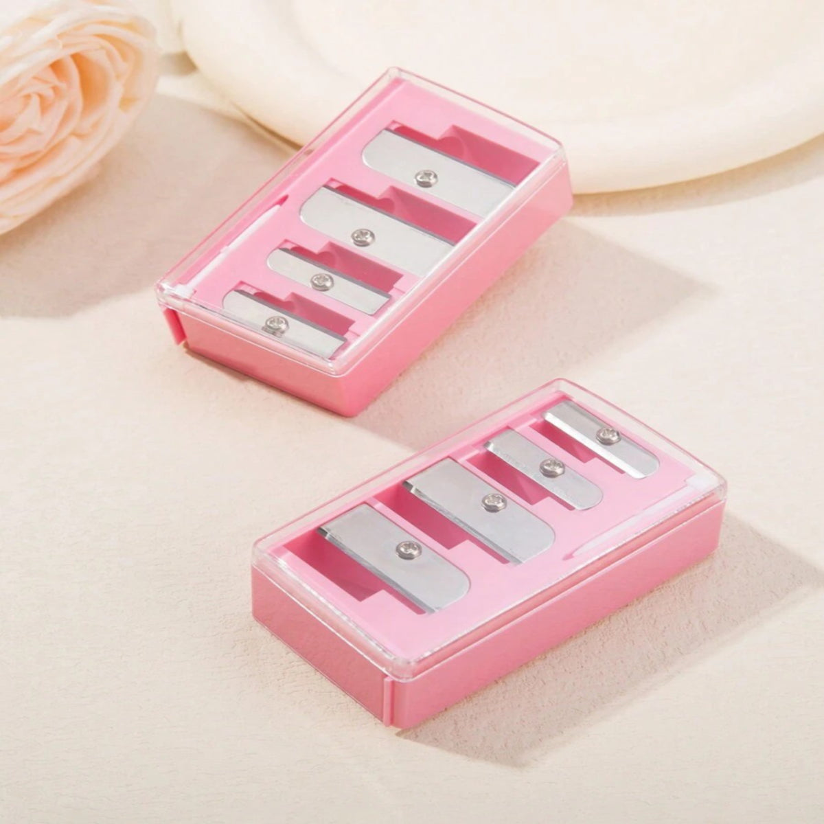 Multi-Size Makeup Pencil Sharpener - Eyeliner & Eyebrow Tool, Stainless Steel, Portable