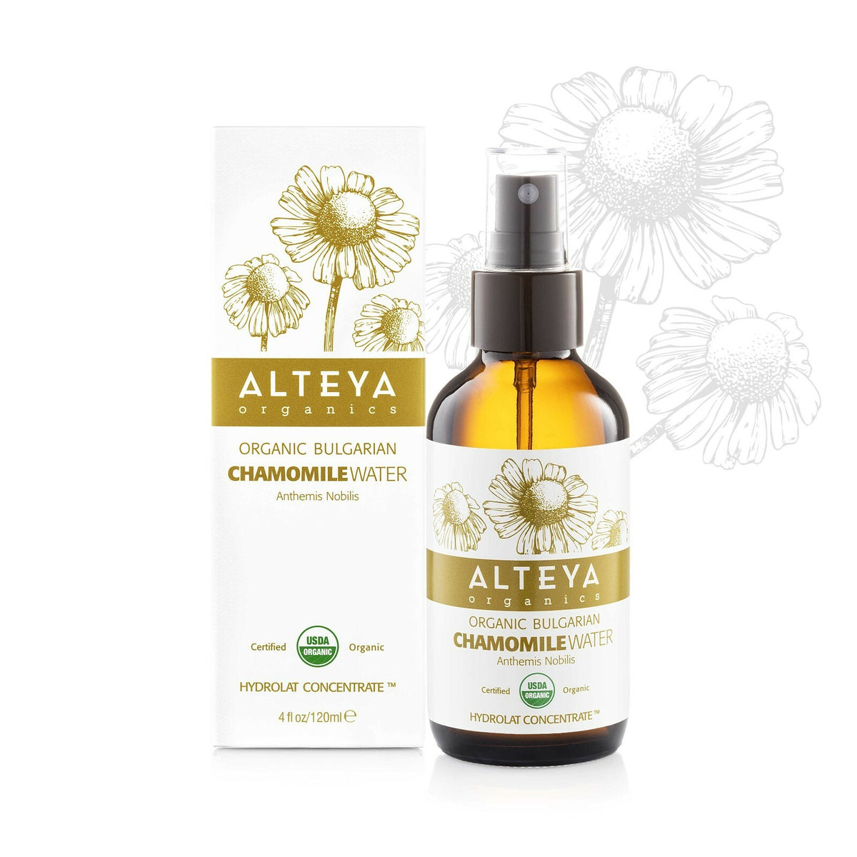 Organic Chamomile Water for Skin & Hair Hydrating Soothing 4 Fl Oz