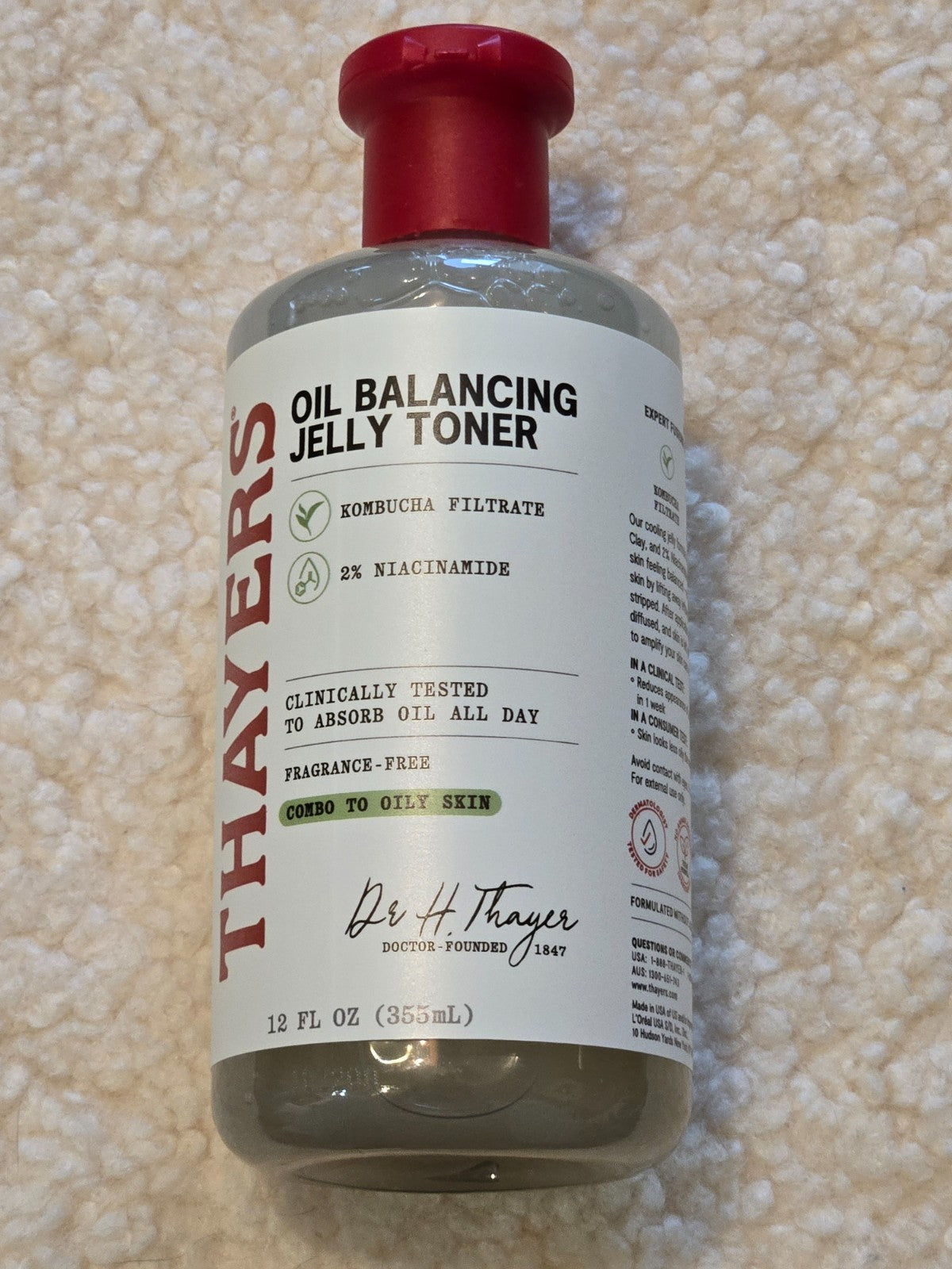 Thayers Oil Balancing and Cooling Jelly Face Toner for Oily Skin - 12 oz