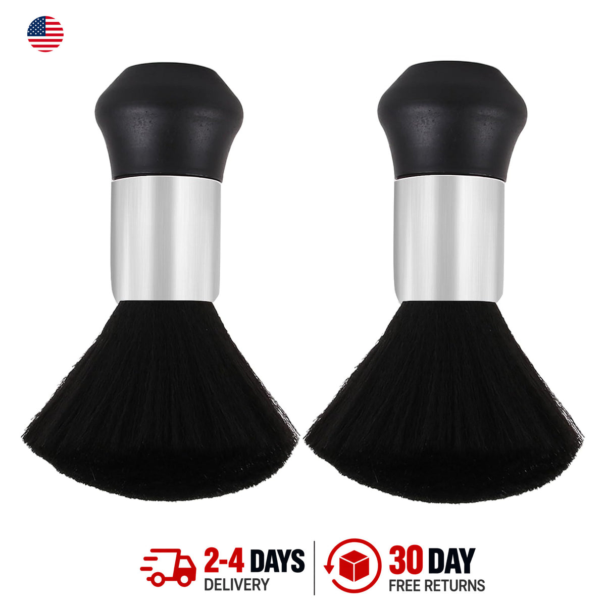 Large Soft Nylon Barber Neck Duster Brush for Haircut & Face Cleaning