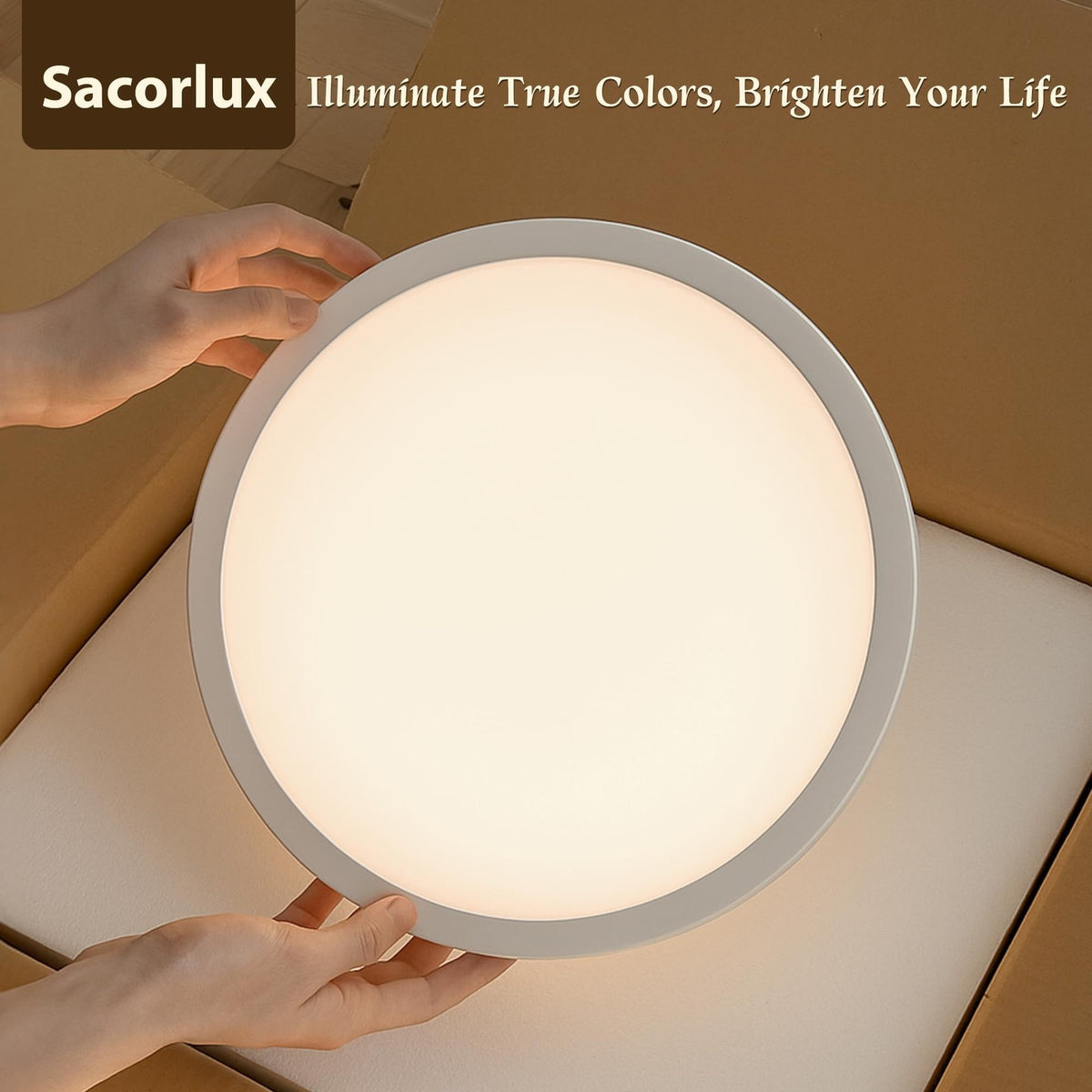 7 Inch LED Flush Mount Ceiling Light Fixture 15W Dimmable Modern White