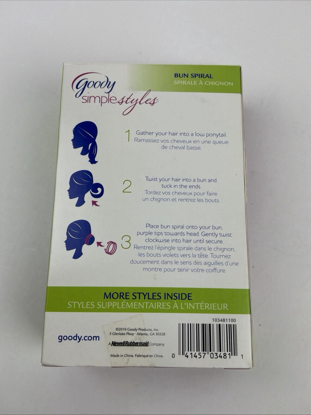 2 Pack Goody Simple Styles Bun Spiral Light Hair