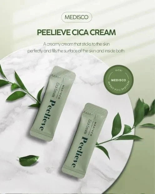 Medisco Peelieve Cica Cream Sachet - Skin Regeneration & Moisturizer for Face and Neck