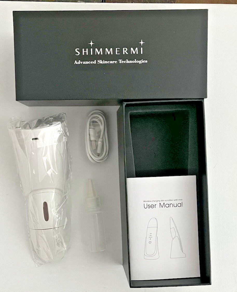 Ultrasonic Skin Scrubber Facial Pore Cleansing Tool - Rechargeable & Portable