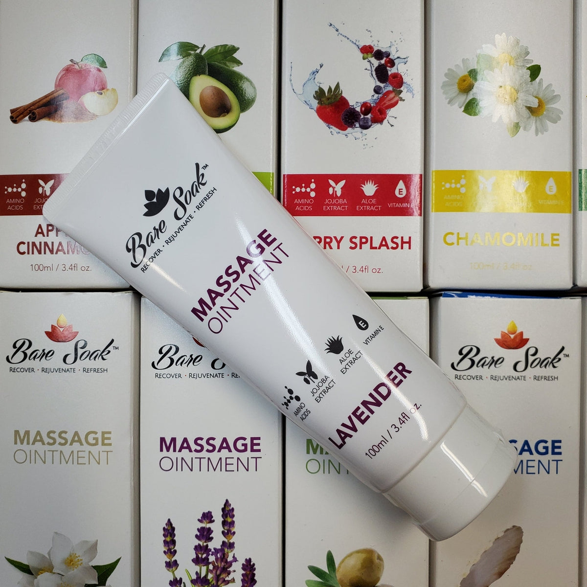 Massage Ointment Lotion 3.4 fl oz - 12 Scents
