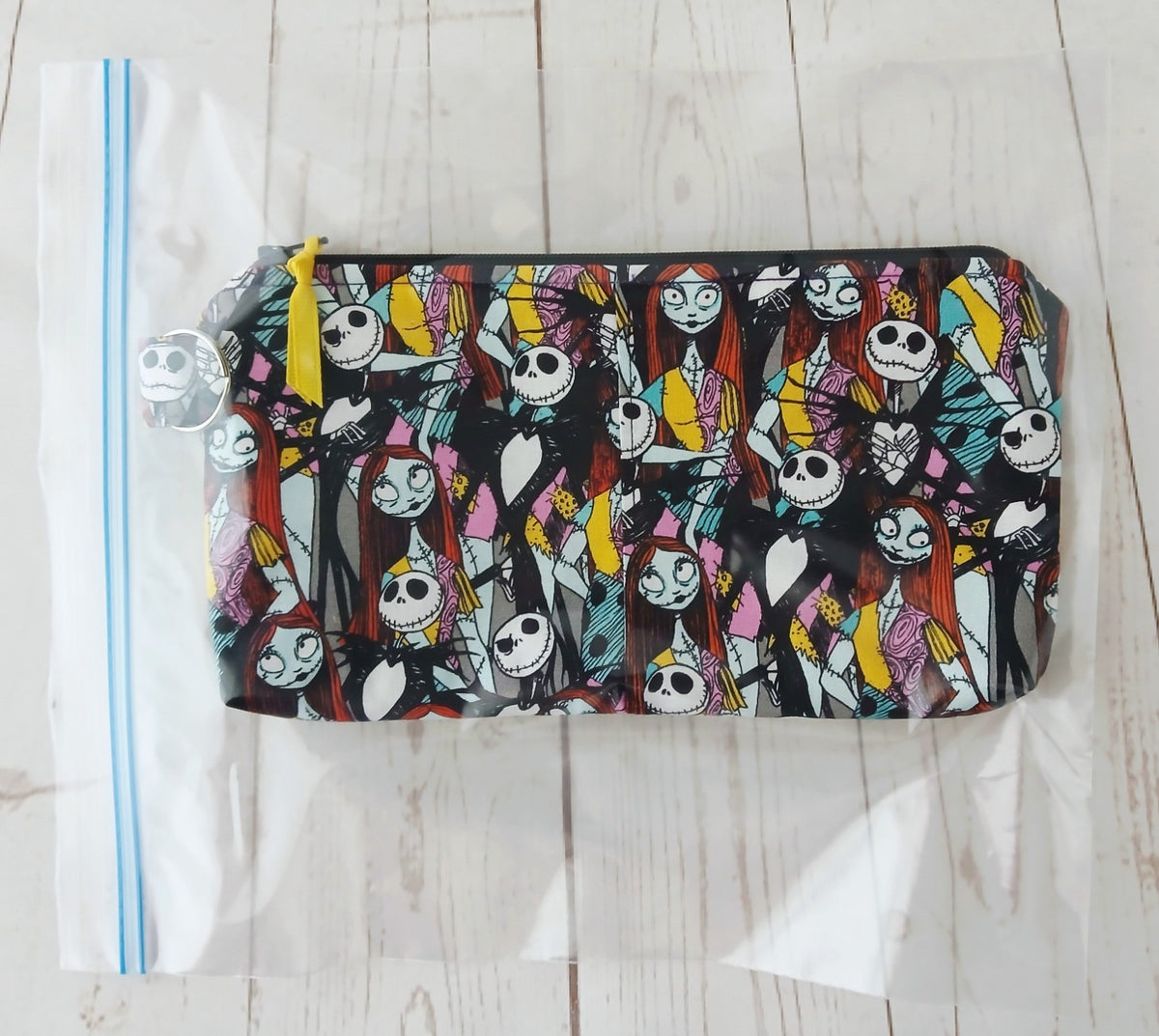 Handmade Nightmare Before Christmas Zipper Pouch - Travel Makeup & Pencil Case