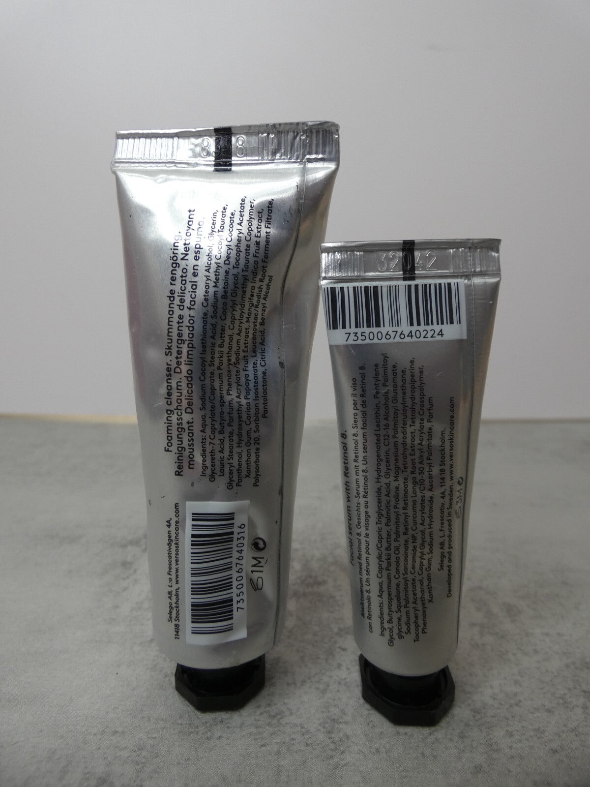 Travel Foaming Facial Cleanser & Serum Set - 0.85 fl oz & 0.35 oz Sealed