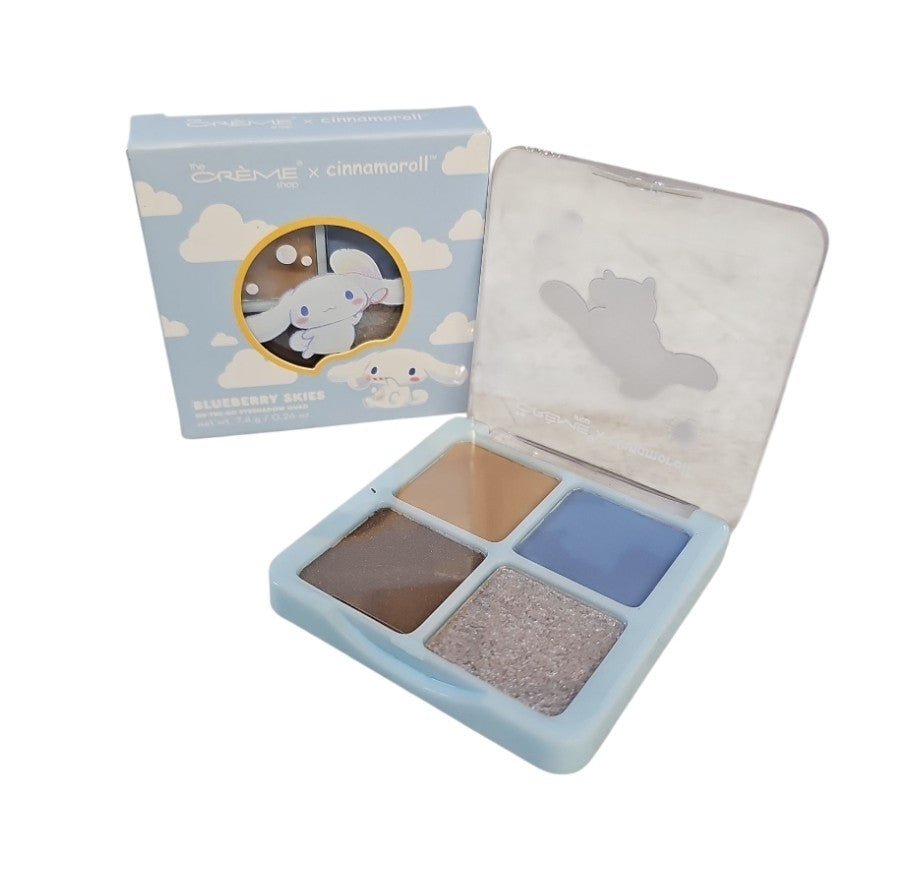 Creme Cinnamoroll 4-Color On-The-Go Eyeshadow Palette - Blueberry Skies