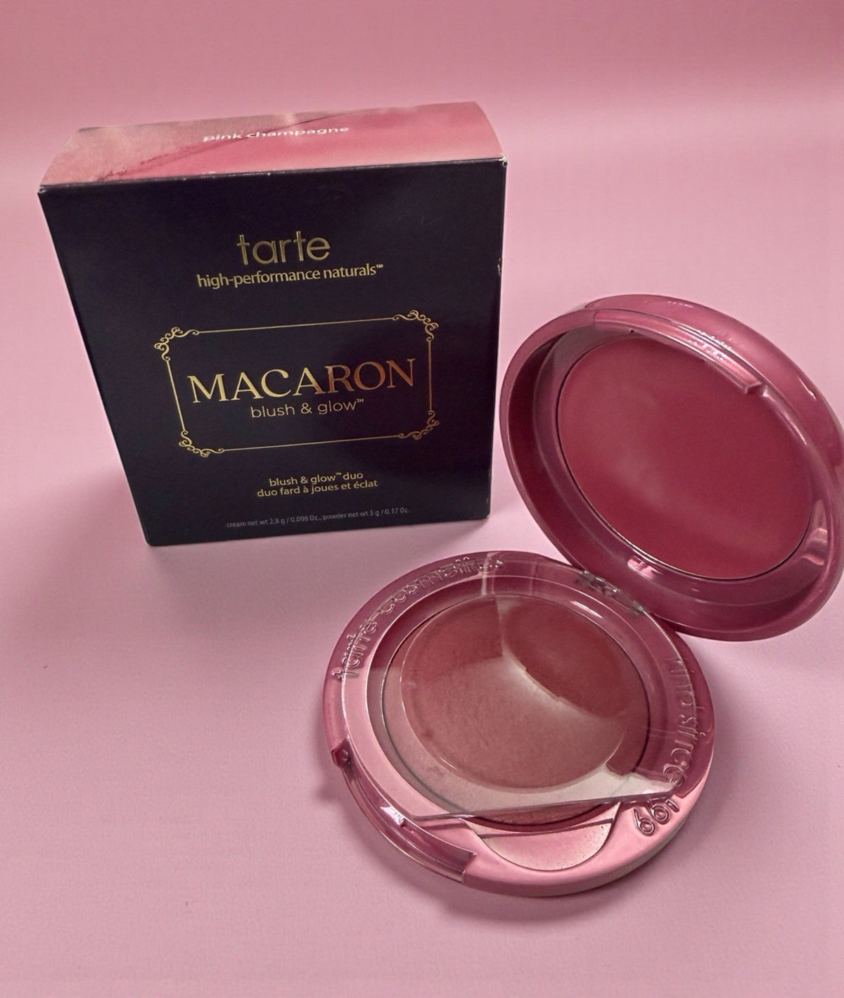 Tarte Macaron Blush & Glow Duo PINK CHAMPAGNE - High-Performance Makeup