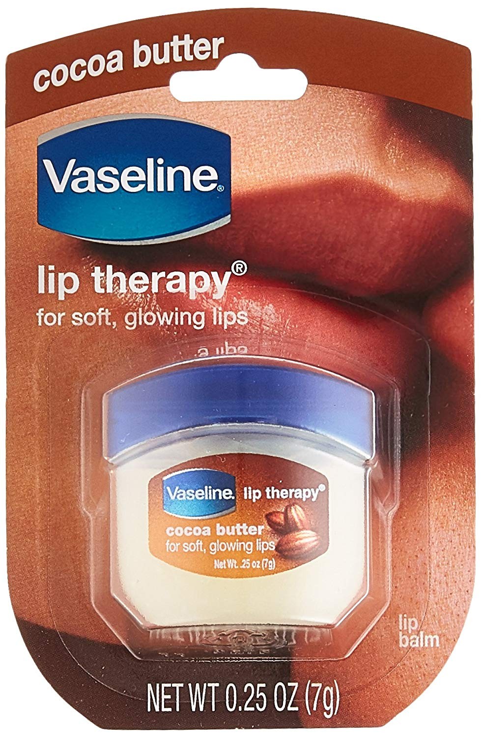 Vaseline Cocoa Butter Lip Therapy Set - 3 Mini Lip Balms for Soft, Glowing Lips