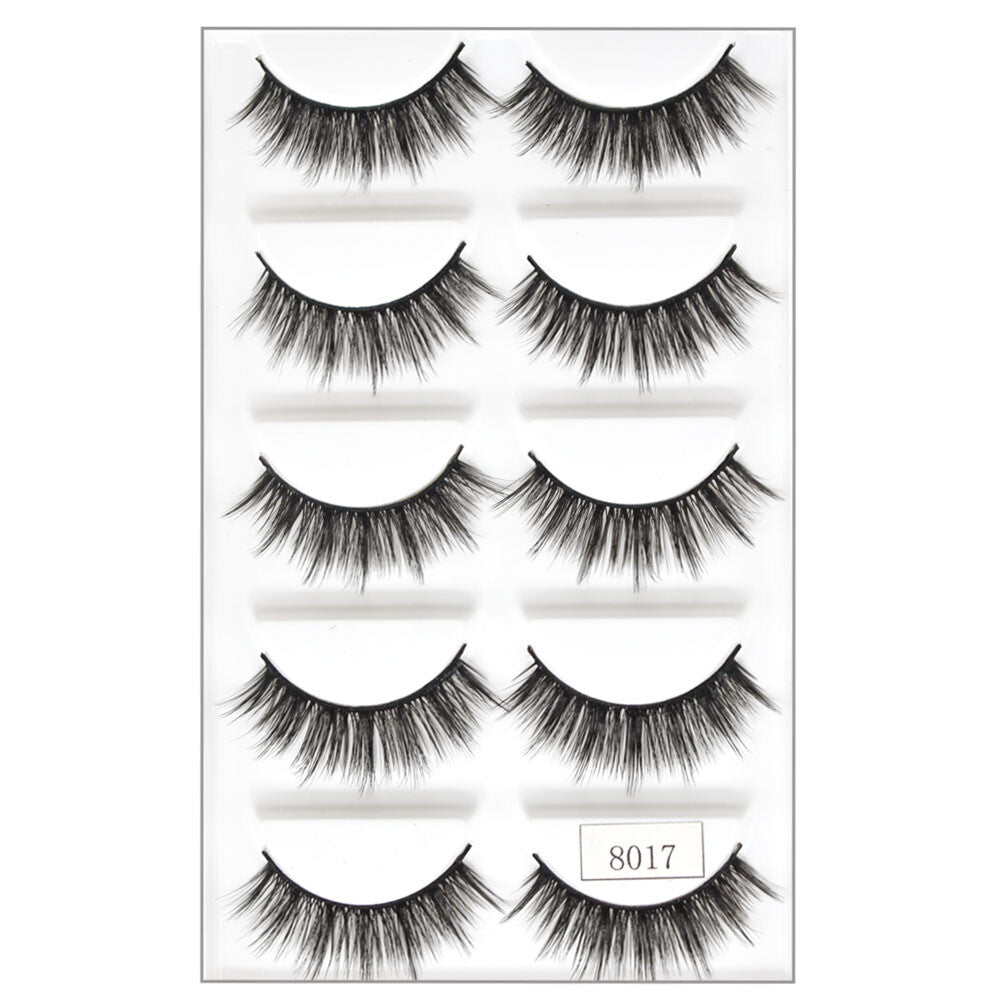 False Eyelashes 3D Mink Style Full Strip Lashes Natural Glam Reusable