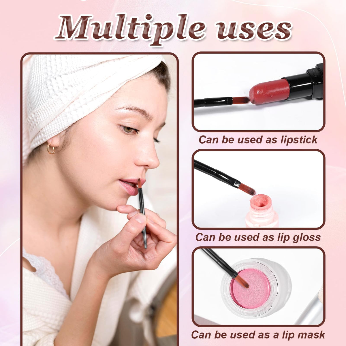 Disposable Lip Brushes Pack of 120 - Makeup Applicator for Lips & Cosmetics