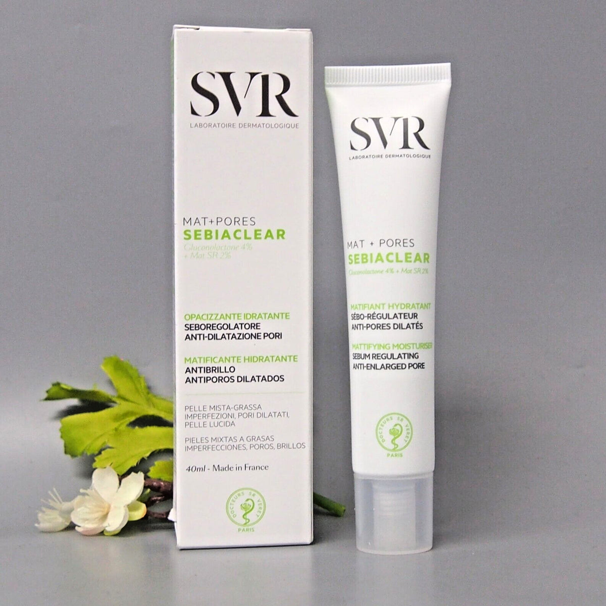 Sebiaclear Mat Plus Pores Cream for Oily Skin - 1.4oz / 40ml, Matte Finish