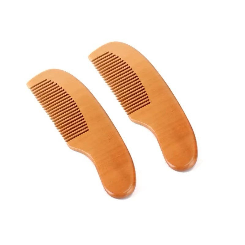 Men's Wooden Beard & Mustache Comb Set - Anti-Static Pocket Travel 2 Pack