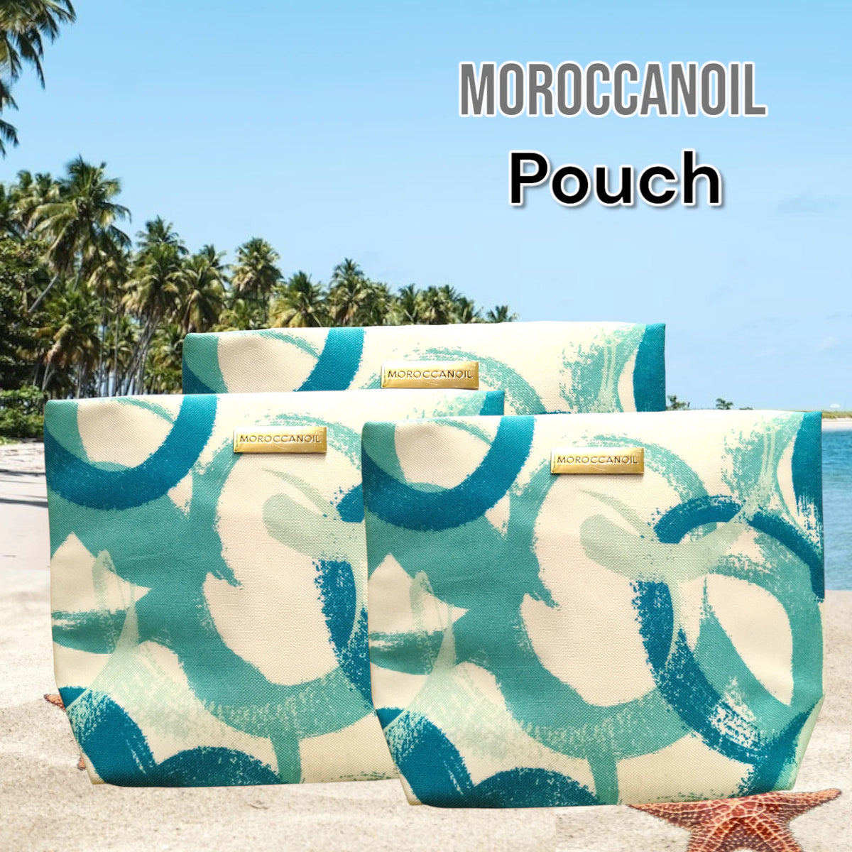 Moroccanoil Beaute Makeup Bag Pouch Cosmetic Organizer Travel Case - Lot of 3