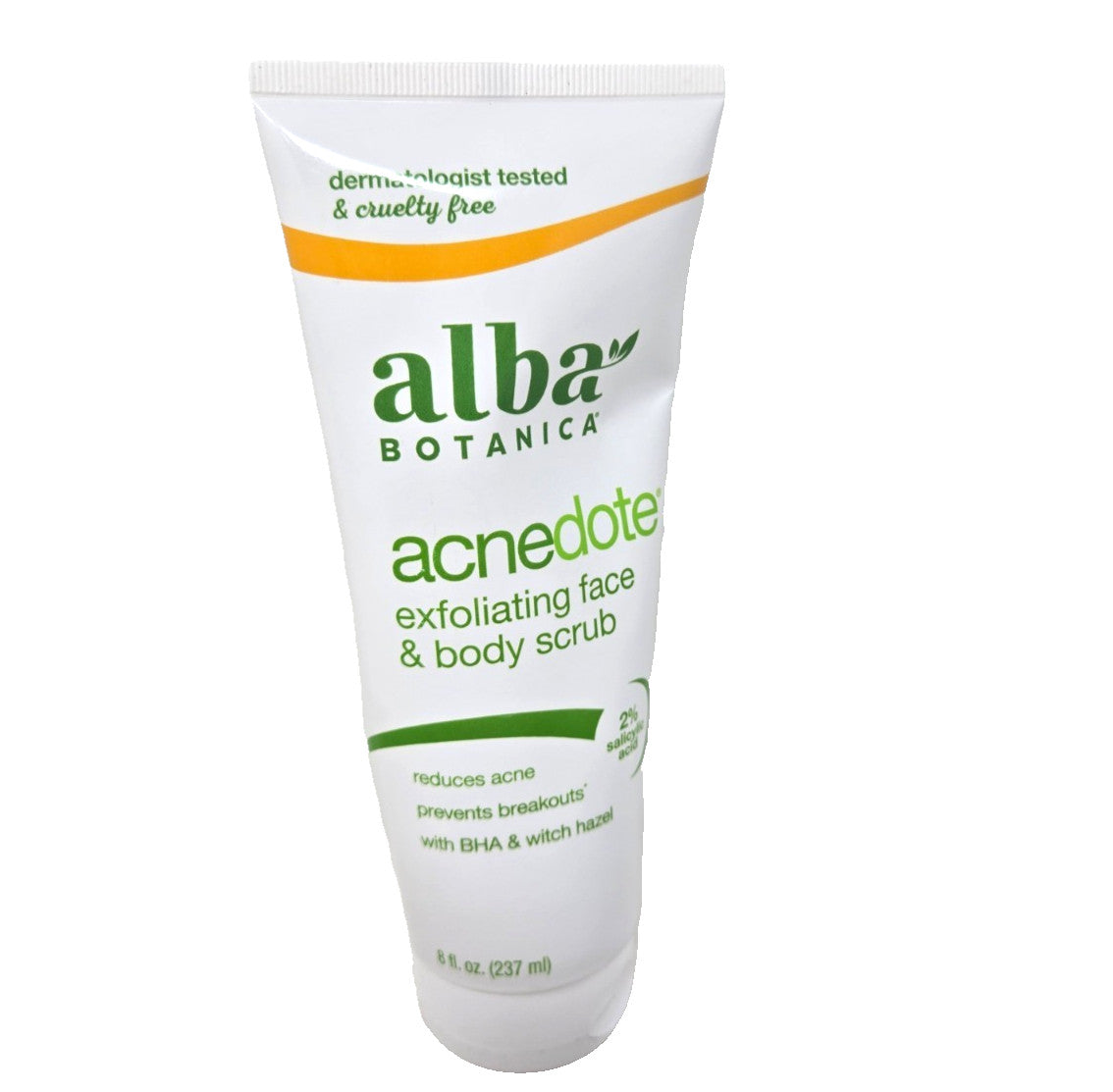 Alba Botanica Acnedote Exfoliating Face & Body Scrub - 8 fl oz