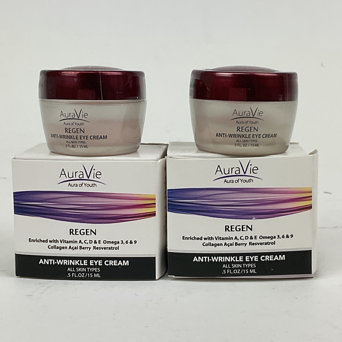 Set of 2 Anti-Wrinkle Eye Cream 0.5 fl oz - Revitalizing Skin Care