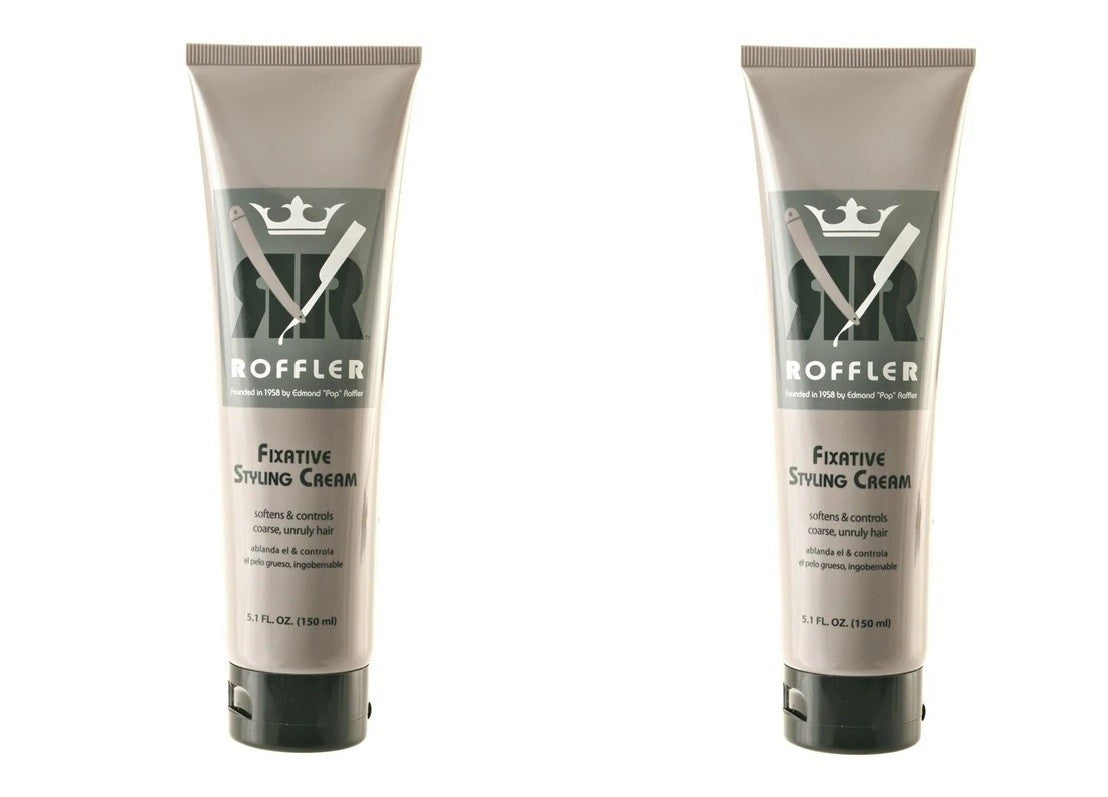 Roffler Fixative Styling Cream 5.1oz - Adds Texture & Shine for Thick Hair