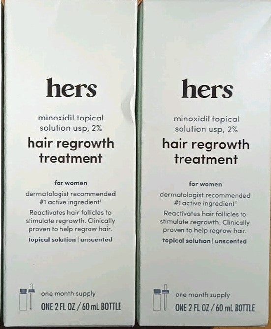 Women's Hair Regrowth Minoxidil 2% Topical Solution - 2x 2oz