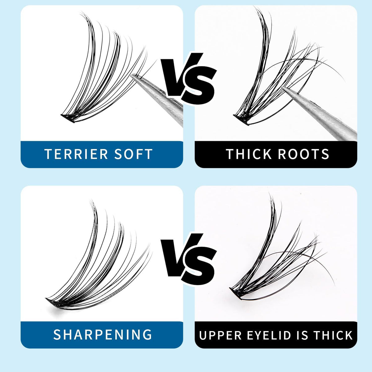 Natural 3D Mink False Eyelashes Individual Strips - Handmade, Light & Soft