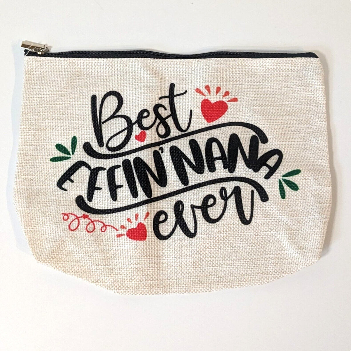 Travel Makeup Bag - Grandma Gift Clutch Style White