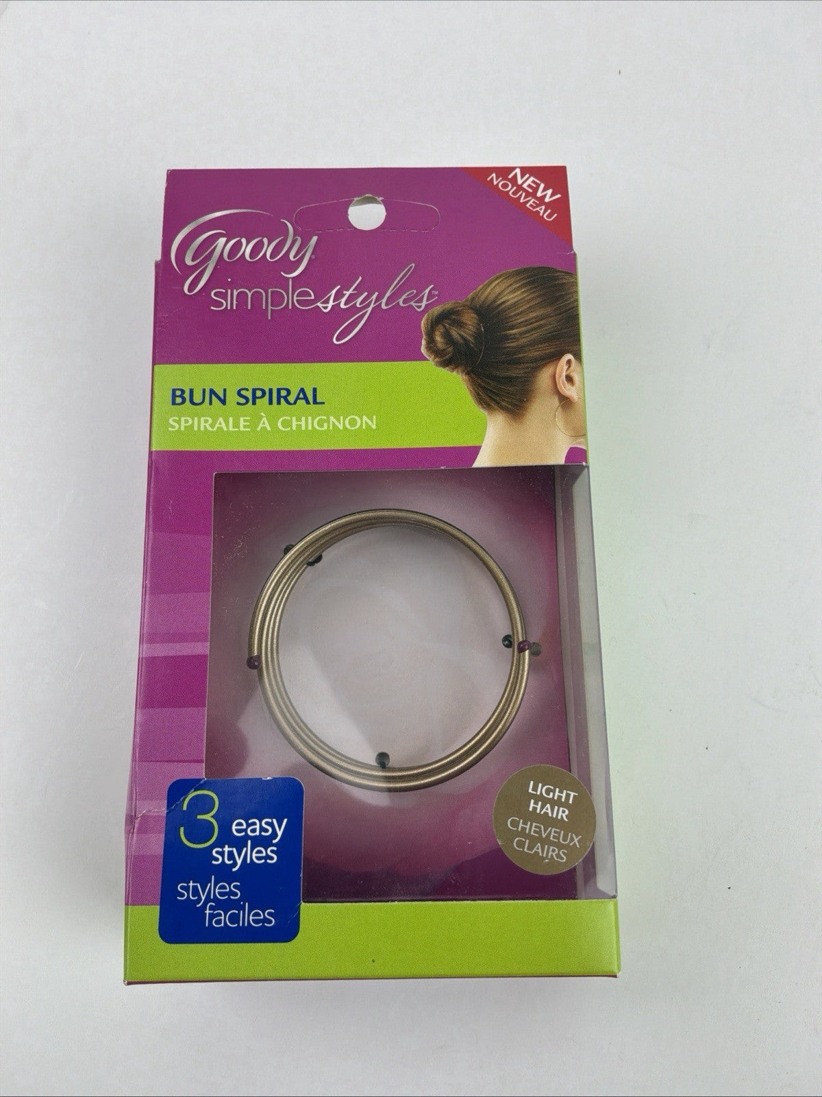 2 Pack Goody Simple Styles Bun Spiral Light Hair