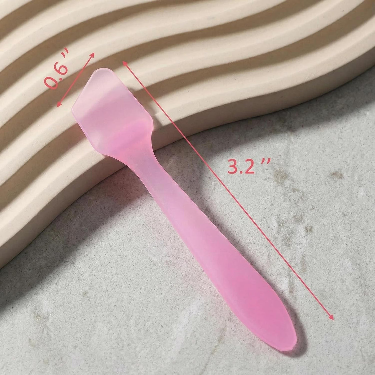 Pink Disposable Cosmetic Spatulas Set - 100 Pcs, 8cm/3inch for Masks & Skincare