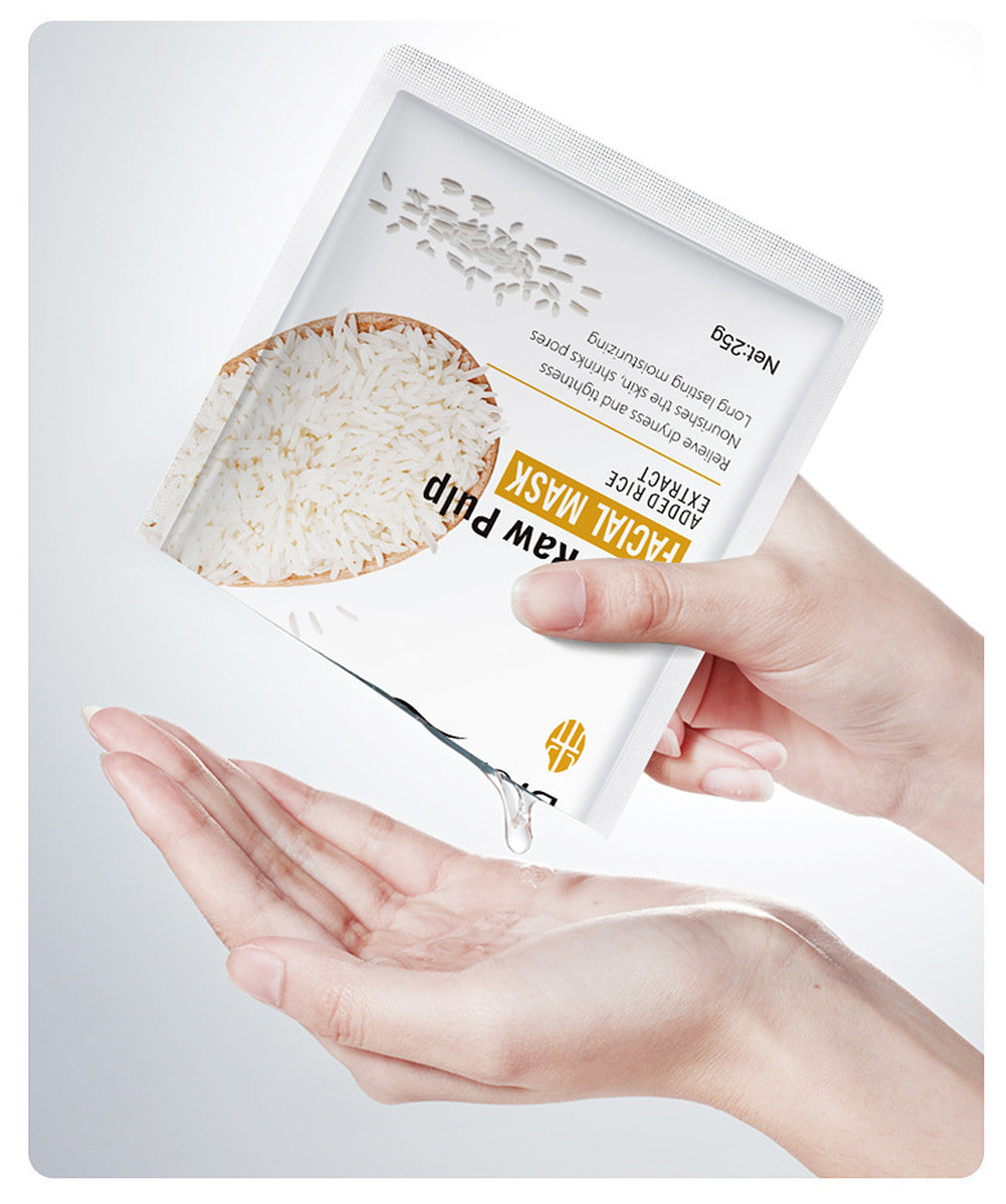 Rice Raw Pulp Moisturizing Facial Mask Set - 4pcs x 25g