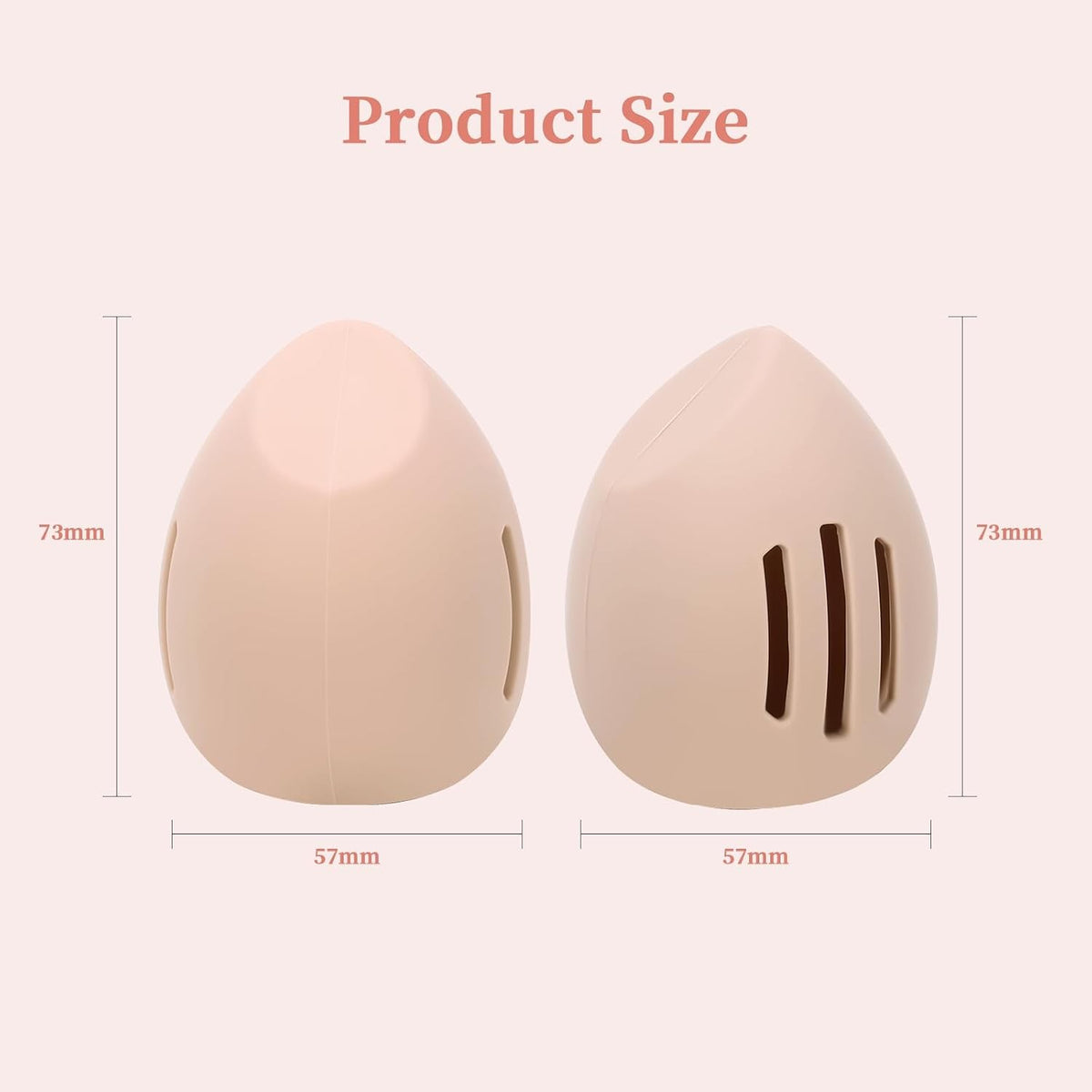 Makeup Sponge Holder, Egg-Shaped Cosmetic Travel Case, Silicone Storage