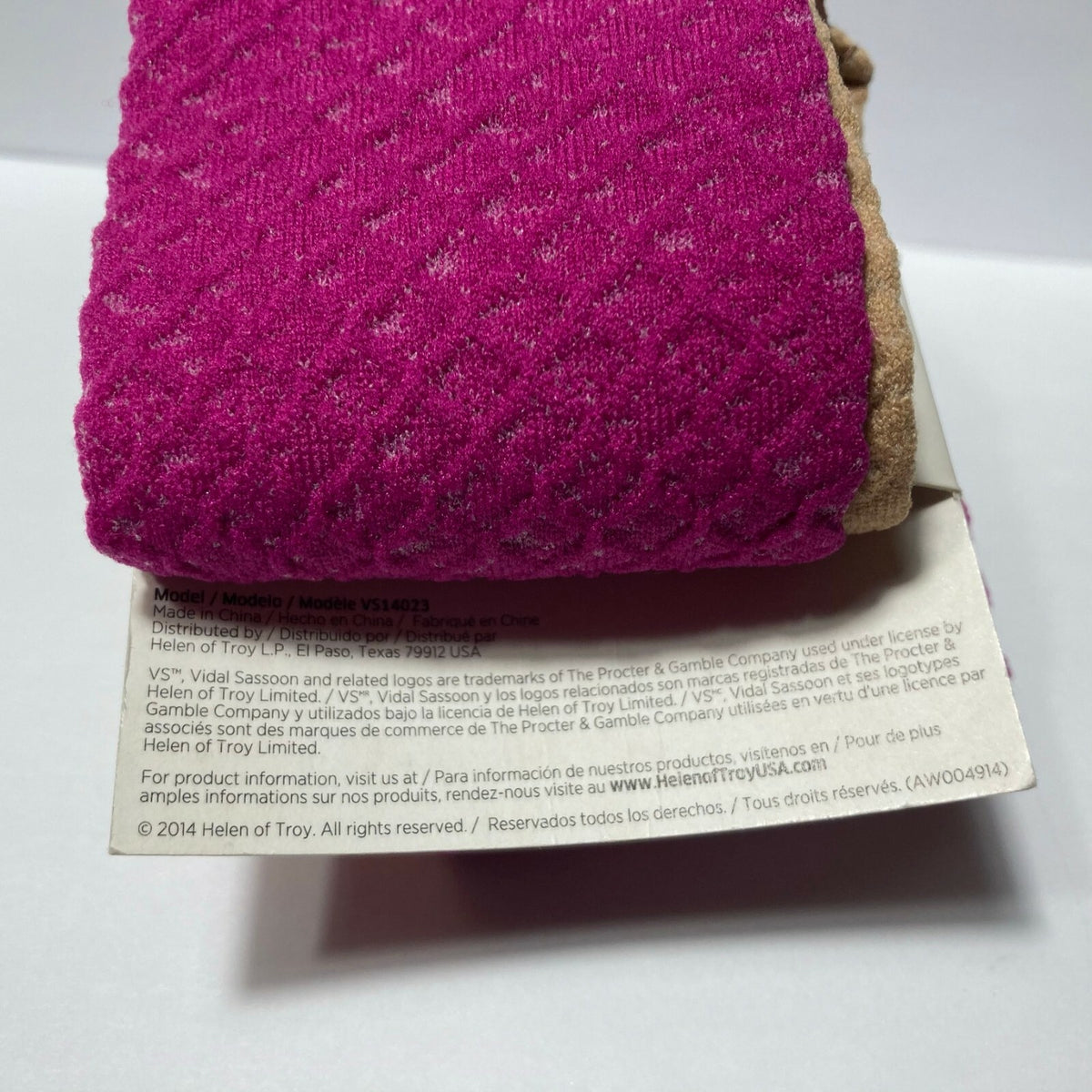 Vidal Sassoon Thermal Knit Headwrap Head Band Pack of 3 Pink Brown Tan
