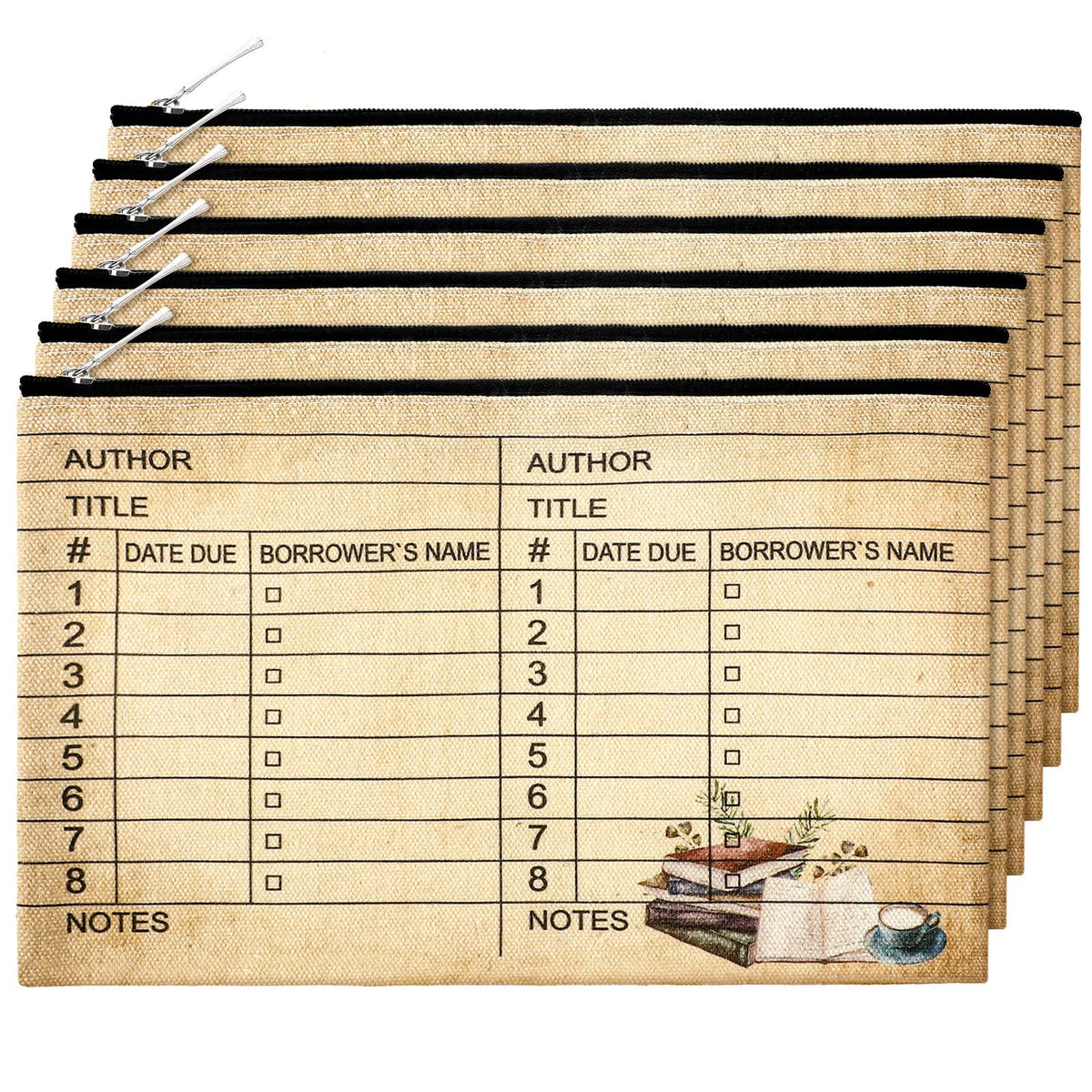 Book Lover Gift Pouch Set - Library Book Club Organizer Bags for Women