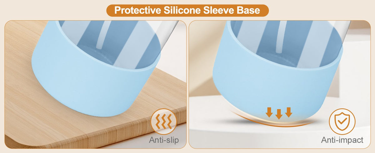 16 oz Refillable Glass Spray Bottle with Silicone Sleeve - Multi-Purpose