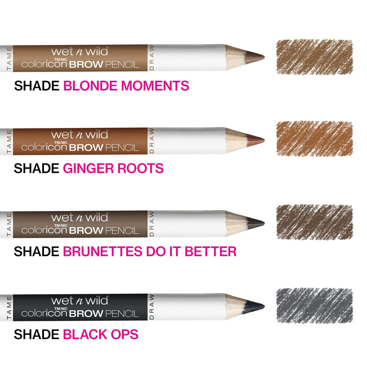 Eyebrow Pencil and Brush Set - Dark Brown, 3 Pack for Groomed Brows